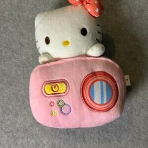 Hello kitty pink camera plushie 8" x 6"